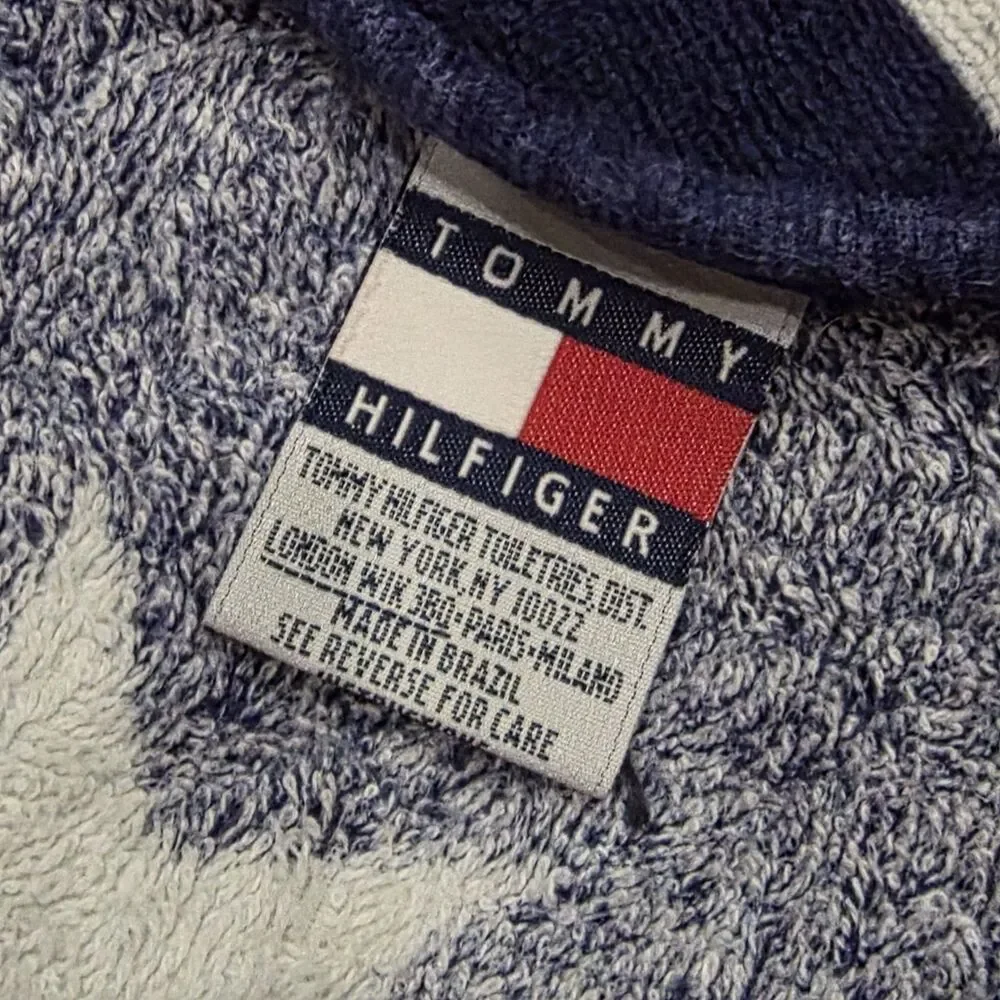 Vintage Tommy Hilfiger American Flag Beach Towel 90s Stars Stripes Cotton